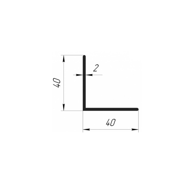 Угол ПВХ 40*40*2 МегаЛайн