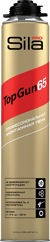 Пена монтажная Sila Pro TopGun 65 875мл зима