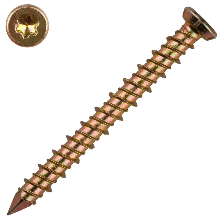 Шуруп по бетону 7,5*182 желт.,гол.TORX №3
